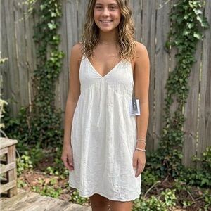 O'Neill White Eyelet Tie-Back Summer Dress